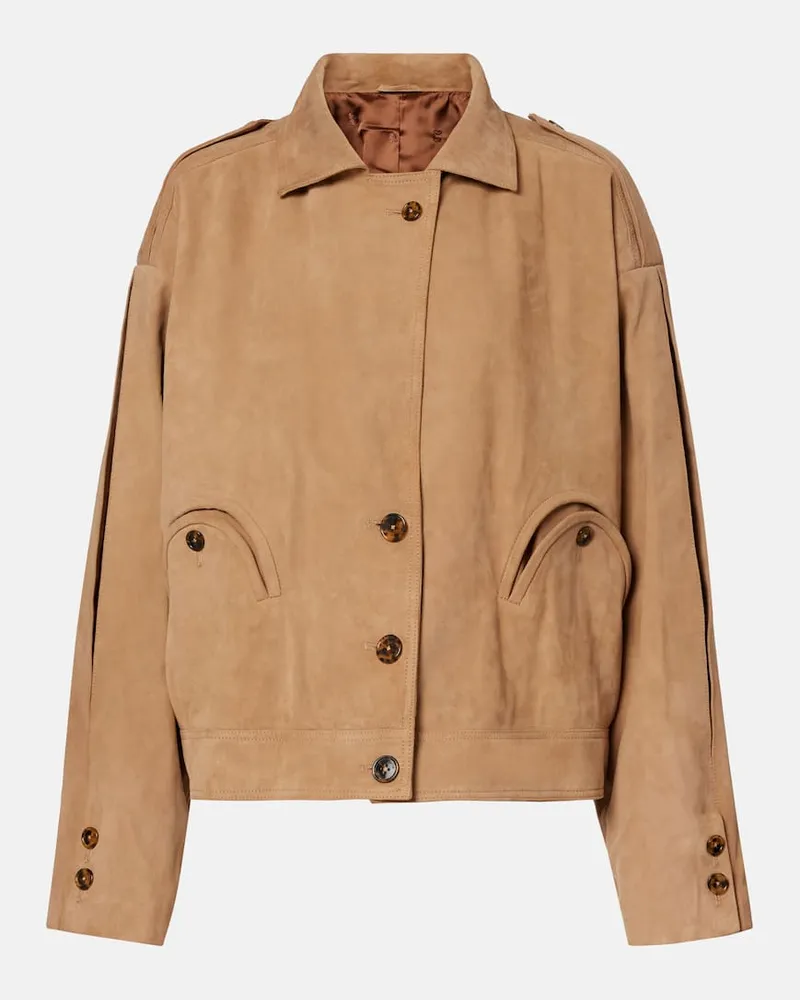 Blazé Milano Blazé Milano Jacke Kiso aus Veloursleder Beige