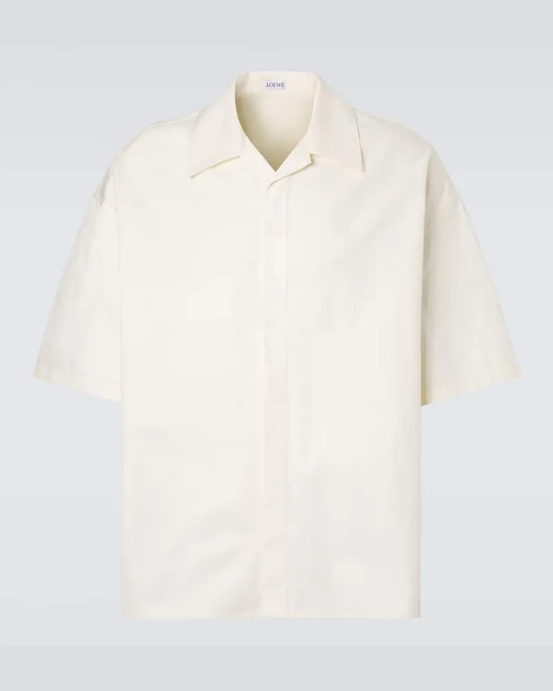 Loewe Hemd aus Baumwoll-Twill Weiß