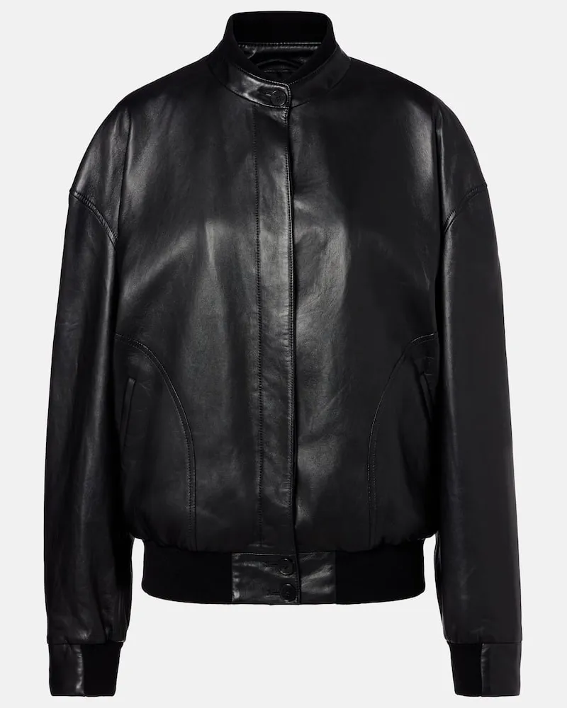 The Row Bomberjacke Eleonora aus Leder Schwarz