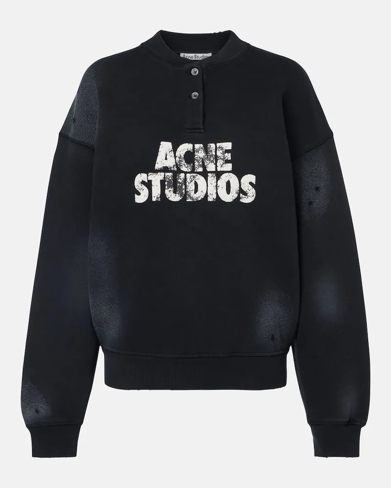 Acne Studios Sweatshirt aus Baumwolle Schwarz