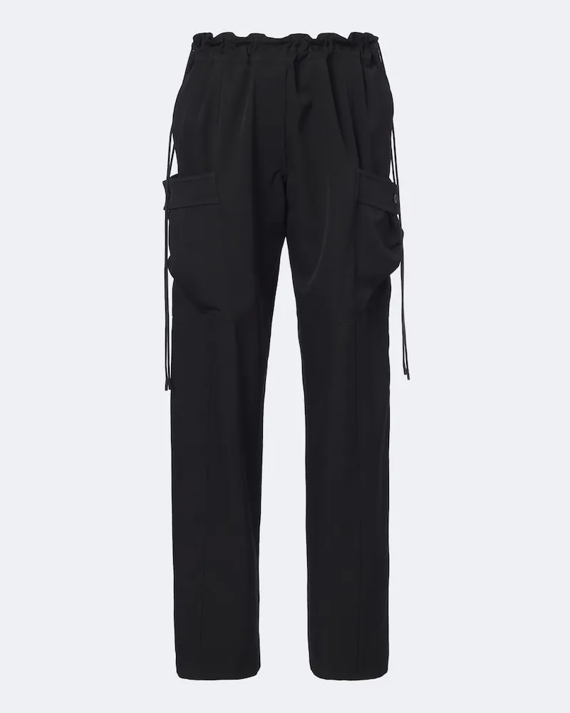 The Row Cargo-Hose Elga aus Wolle Schwarz