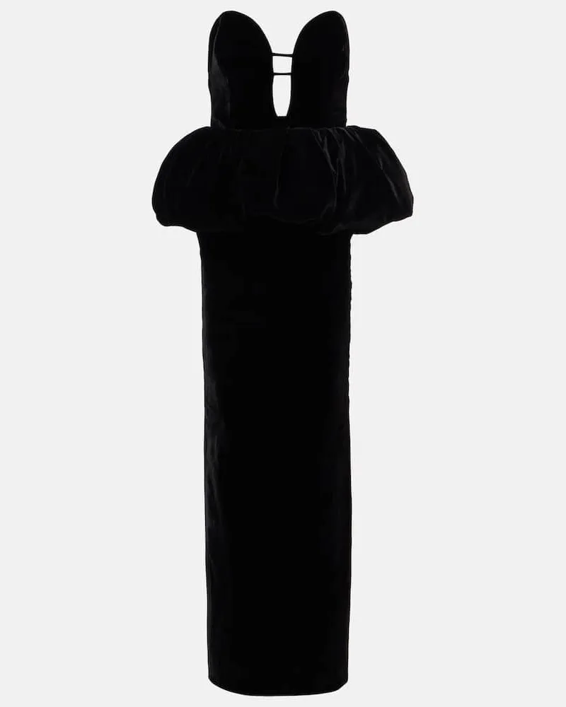 The New Arrivals Ilkyaz Ozel Robe Lia aus Seide Schwarz