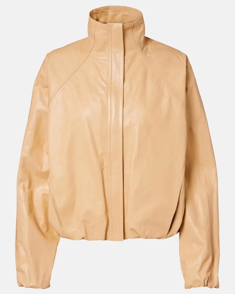 Alaïa Alaïa Lederjacke Beige