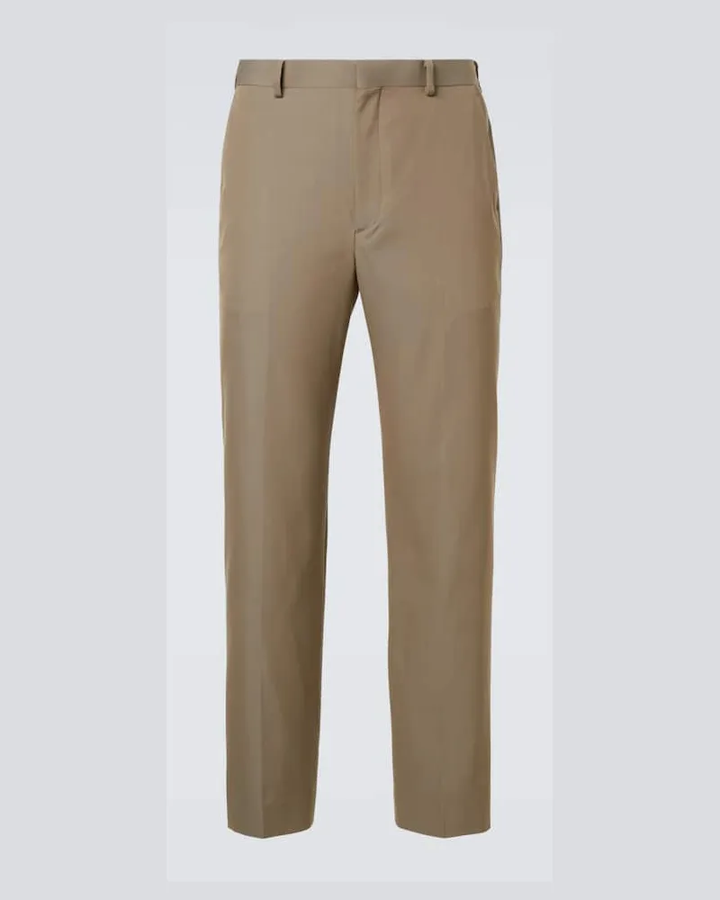 AURALEE Anzughose aus Woll-Gabardine Beige