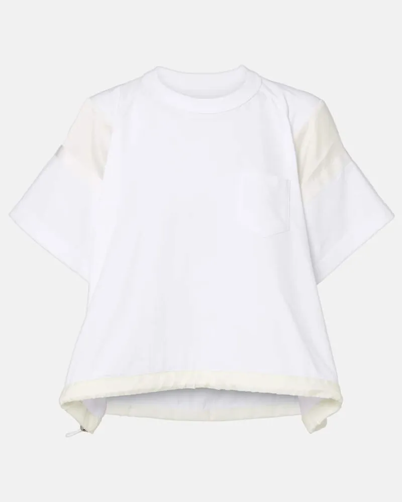 Sacai T-Shirt aus Baumwolle Weiß