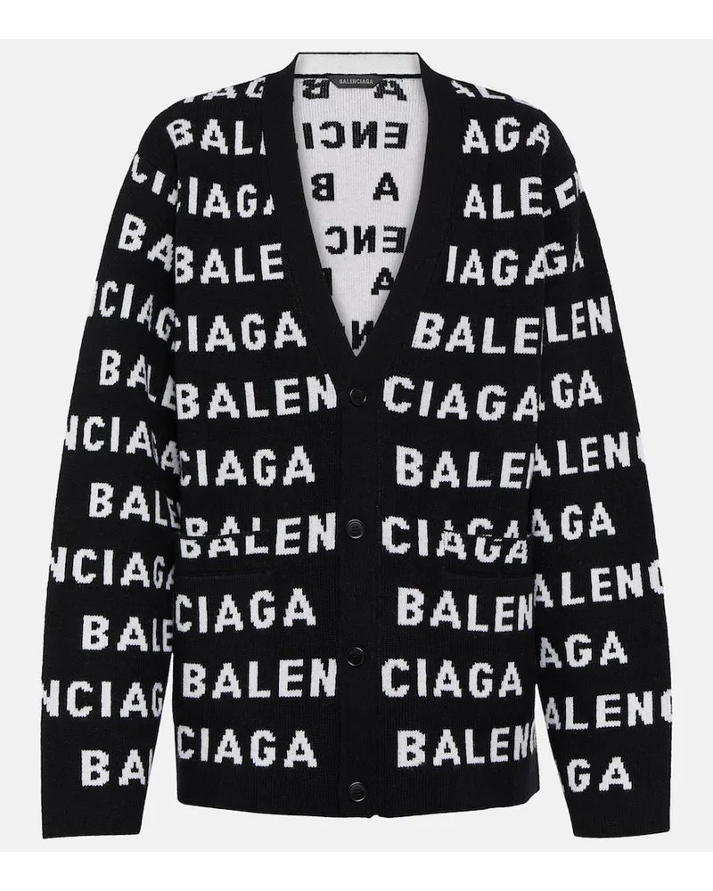 Balenciaga Cardigan aus Jacquard Multicolor