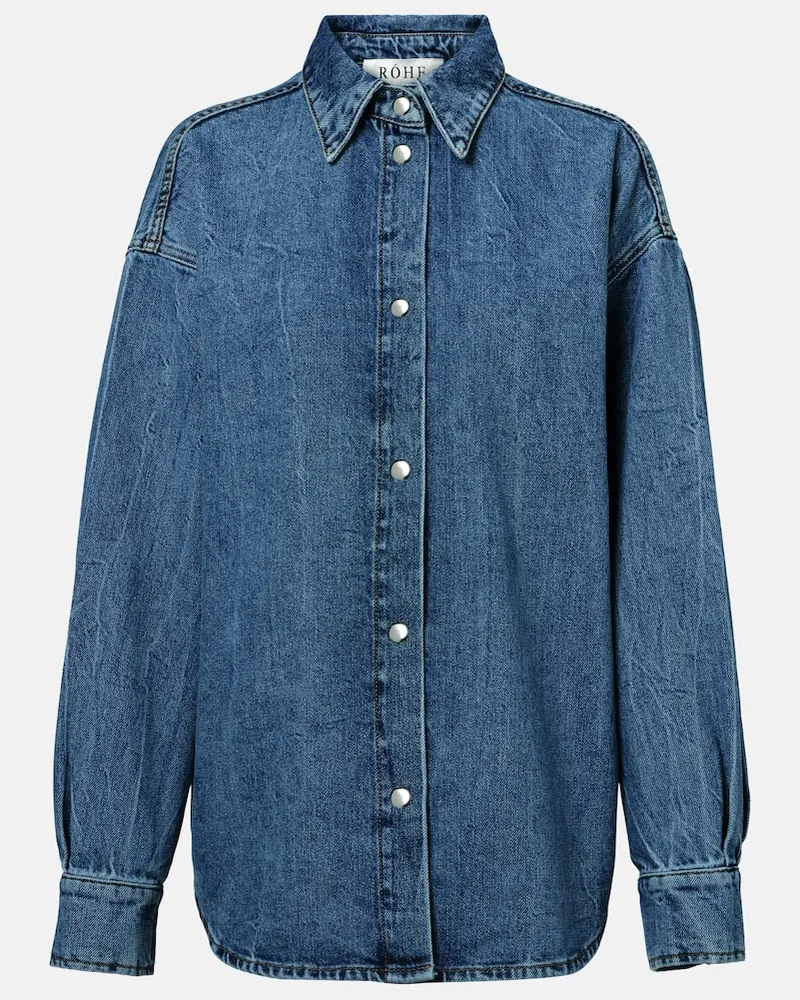 Róhe Róhe Oversize-Hemd aus Denim Blau