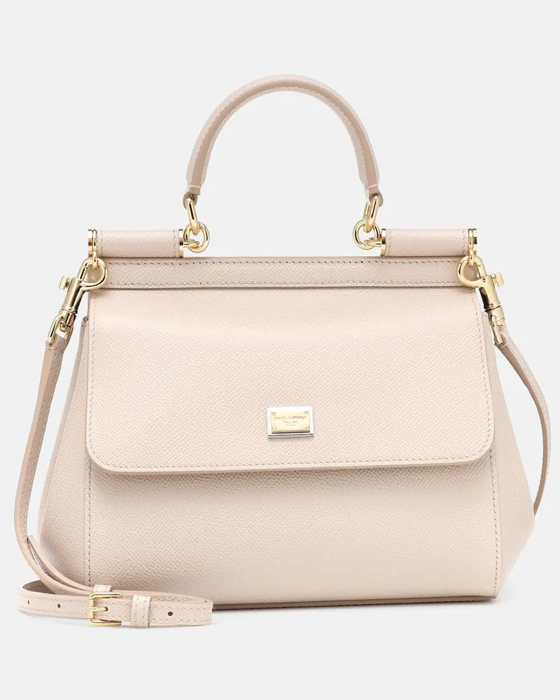 Dolce & Gabbana Tote Bag Sicily Small aus Leder Rosa