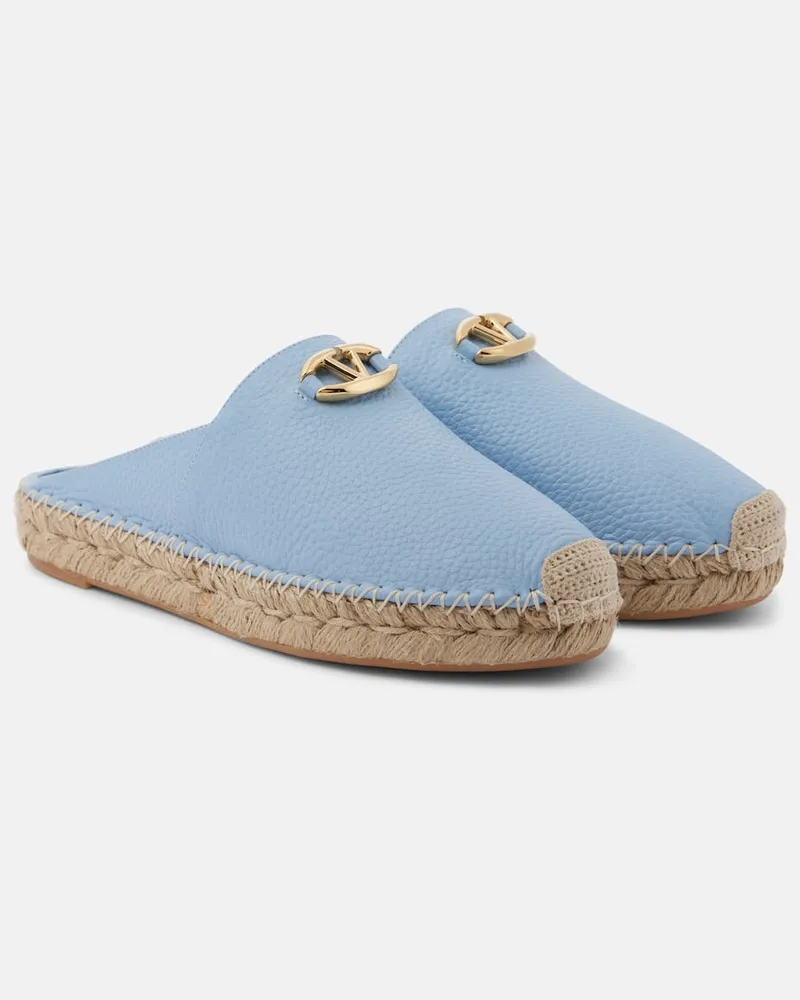 Valentino Garavani Espadrilles VLogo Moon aus Leder Blau