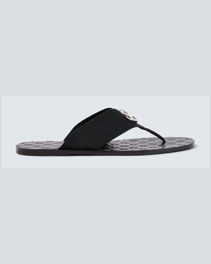 Gucci Sandalen Riviera Double G Schwarz