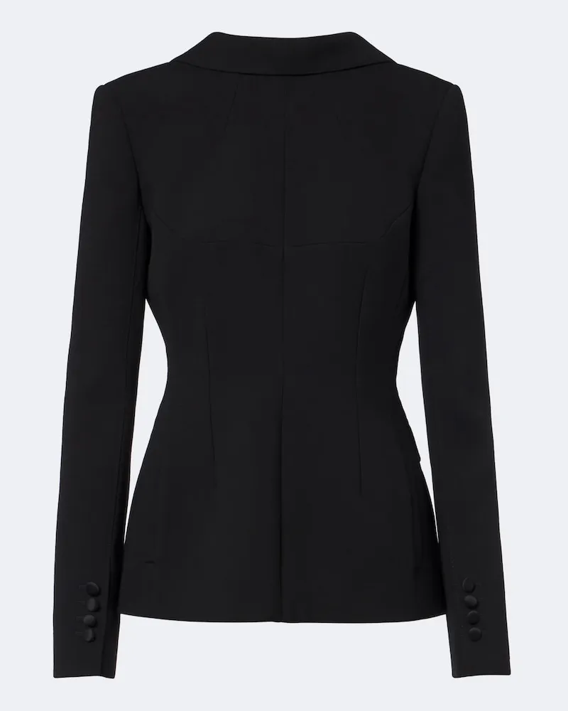 Dolce & Gabbana Blazer aus Schurwoll-Crêpe Schwarz