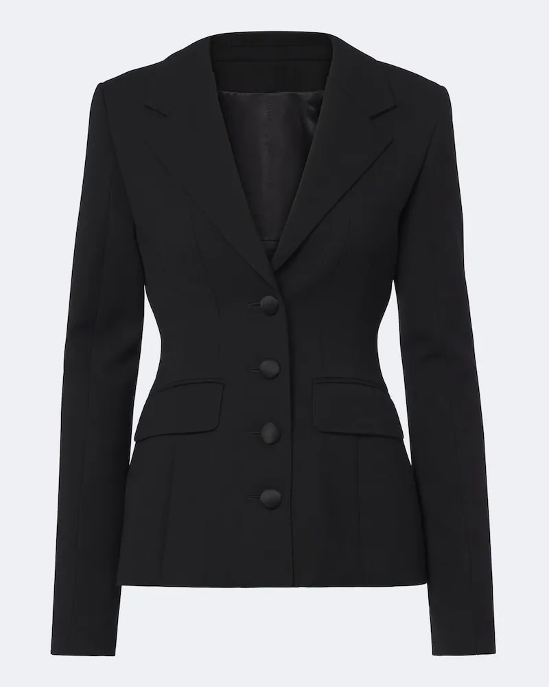 Dolce & Gabbana Blazer aus Schurwoll-Crêpe Schwarz