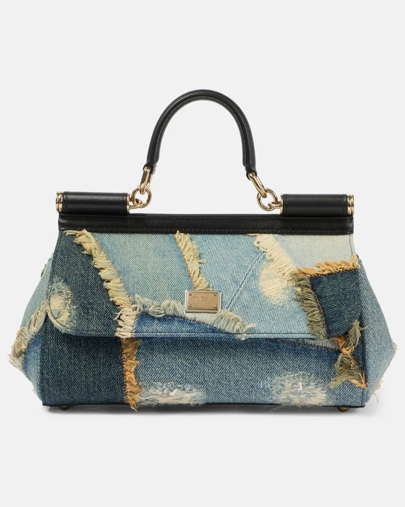 Dolce & Gabbana Tote Sicily Medium Blau