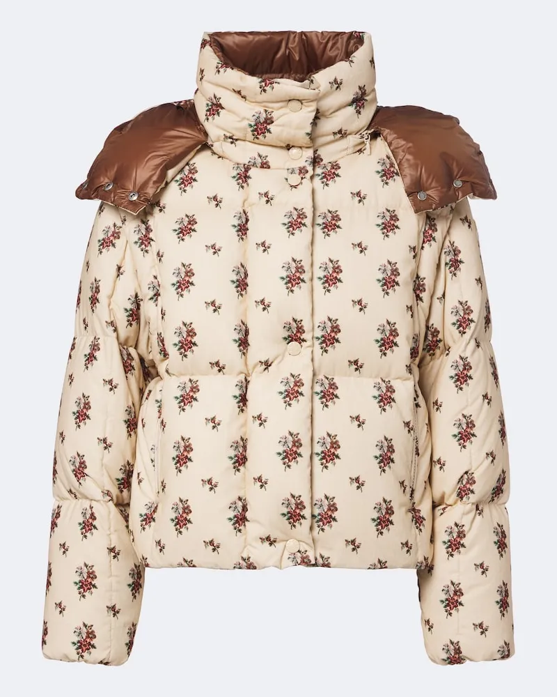 Moncler Daunenjacke Torcol aus Baumwoll-Cord Beige