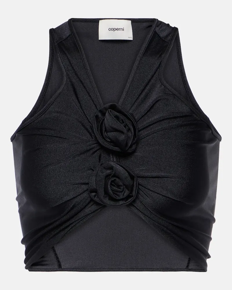 COPERNI Verziertes Cropped-Top aus Jersey Schwarz
