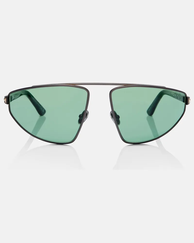 Tom Ford Aviator-Sonnenbrille Parker Wire Grün