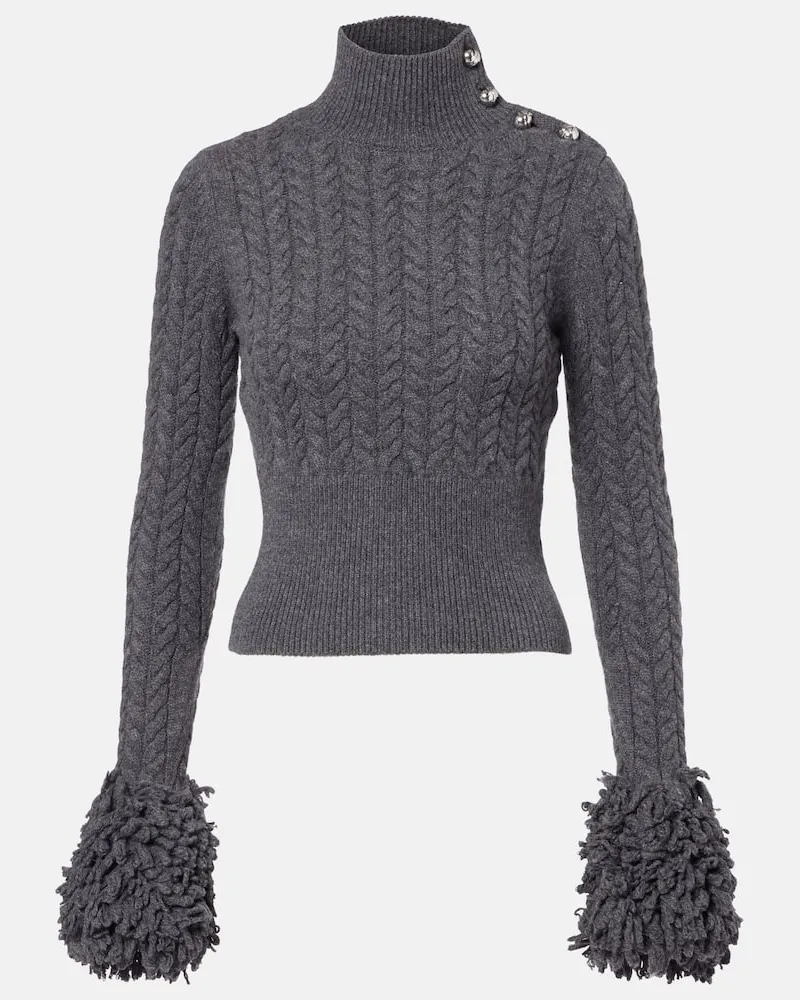 Patou Pullover aus Wolle und Kaschmir Grau