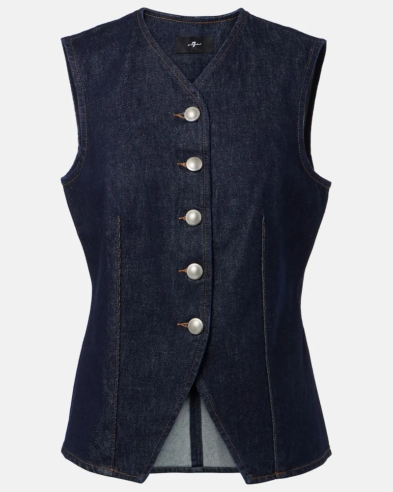 7 for all mankind Weste Lady aus Denim Blau