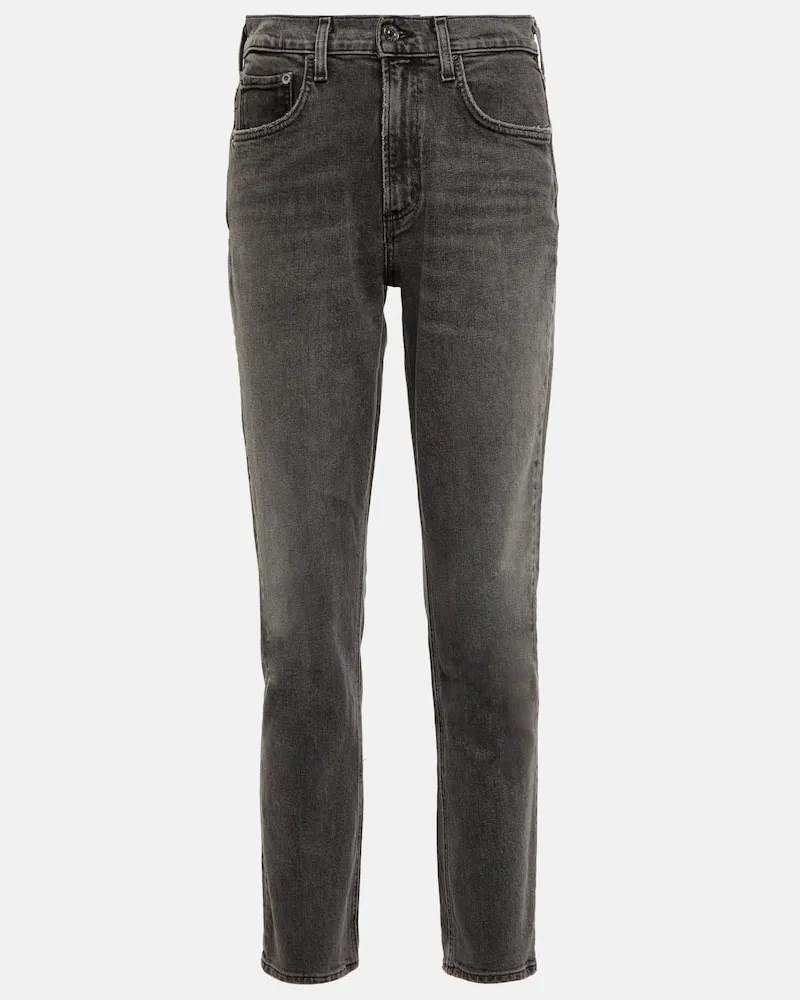 AGOLDE Mid-Rise Slim Jeans Merrel Blau