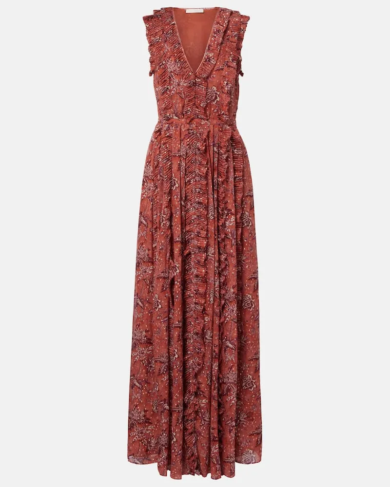 Ulla Johnson Maxikleid Aida aus Chiffon Orange