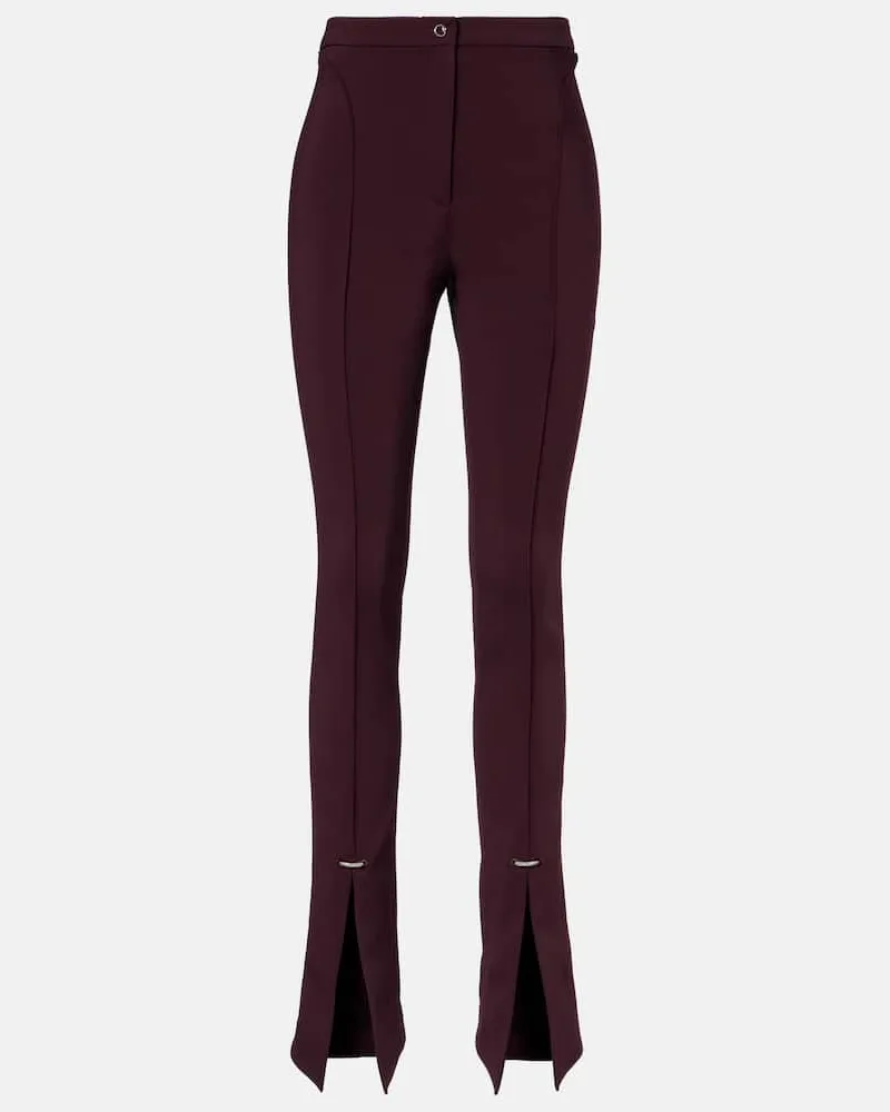 Thierry Mugler High-Rise-Schlaghose Lila