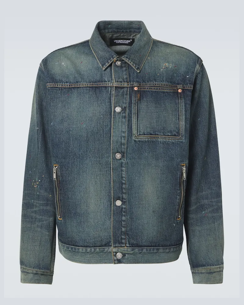 Undercover Bestickte Jeansjacke Blau