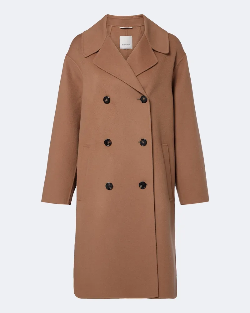 Max Mara Mantel aus Schurwolle Beige