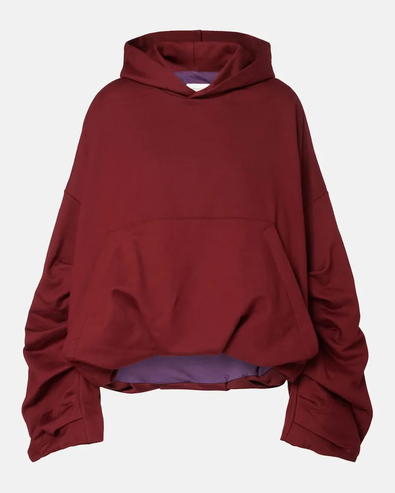 Dries van Noten Hoodie Hannett aus Baumwolle Burgunderrot