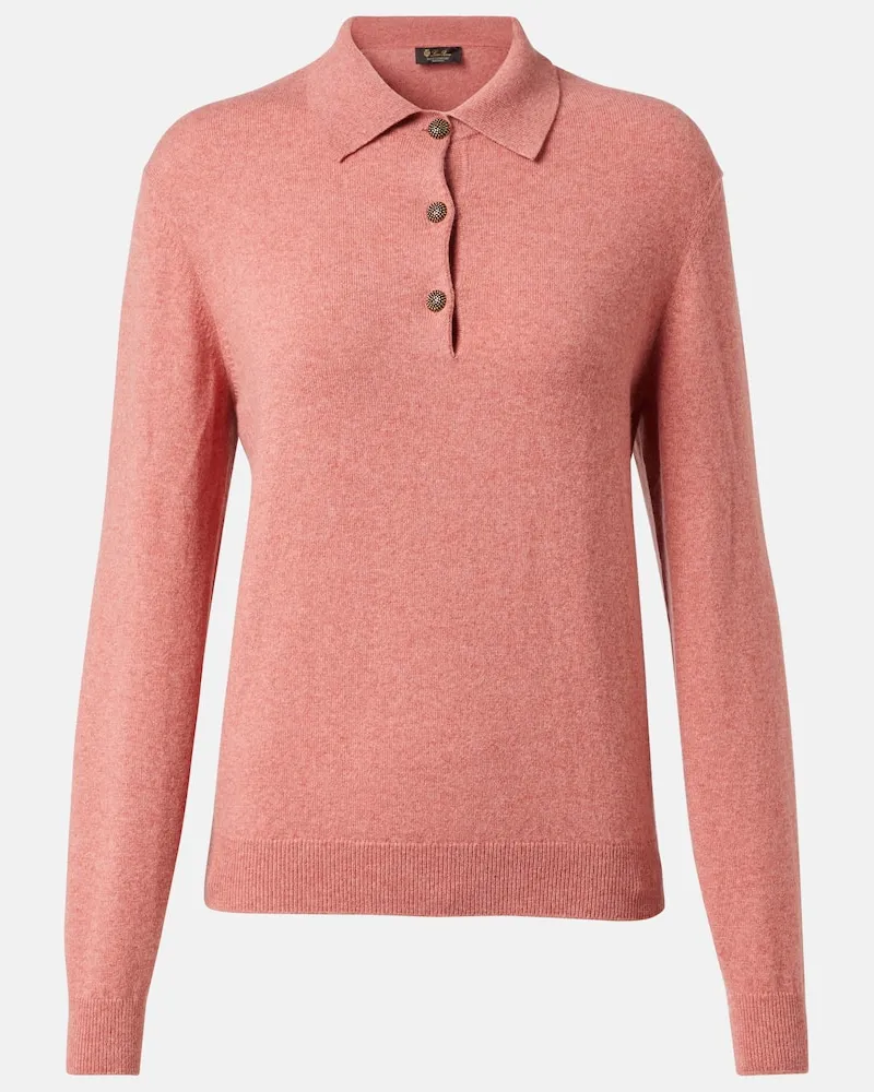 Loro Piana Polopullover aus Kaschmir Pink