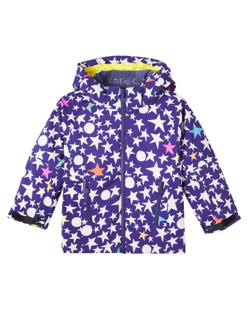 Stella McCartney Kids Bedruckte Skijacke Blau