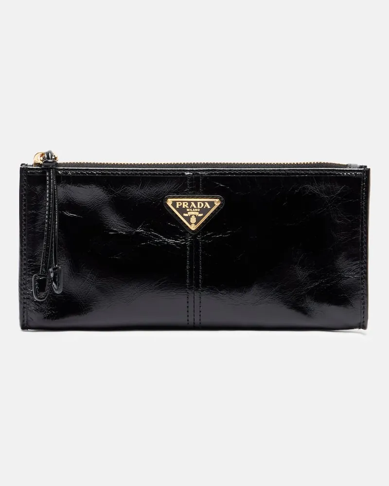 Prada Clutch aus Leder Schwarz