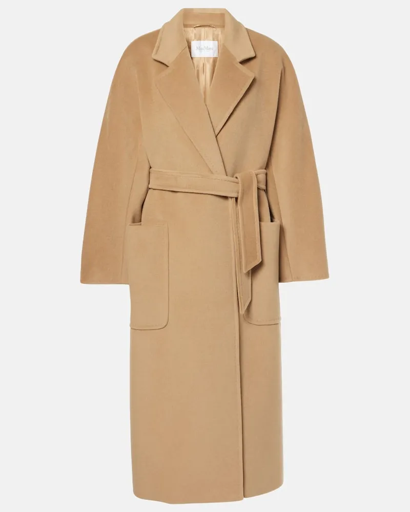 Max Mara Mantel Locri aus Wolle und Kaschmir Beige