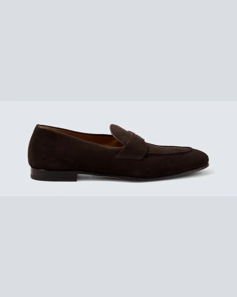 Kiton Loafers aus Veloursleder Braun