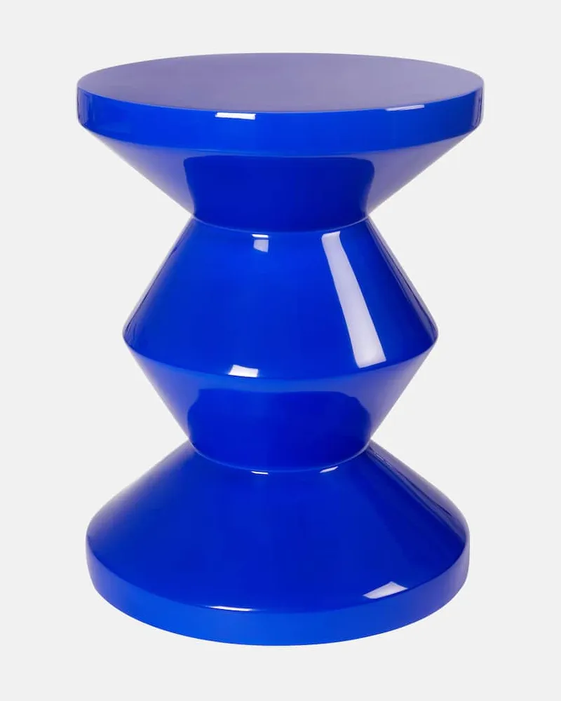 POLSPOTTEN Hocker Zig Zag Blau