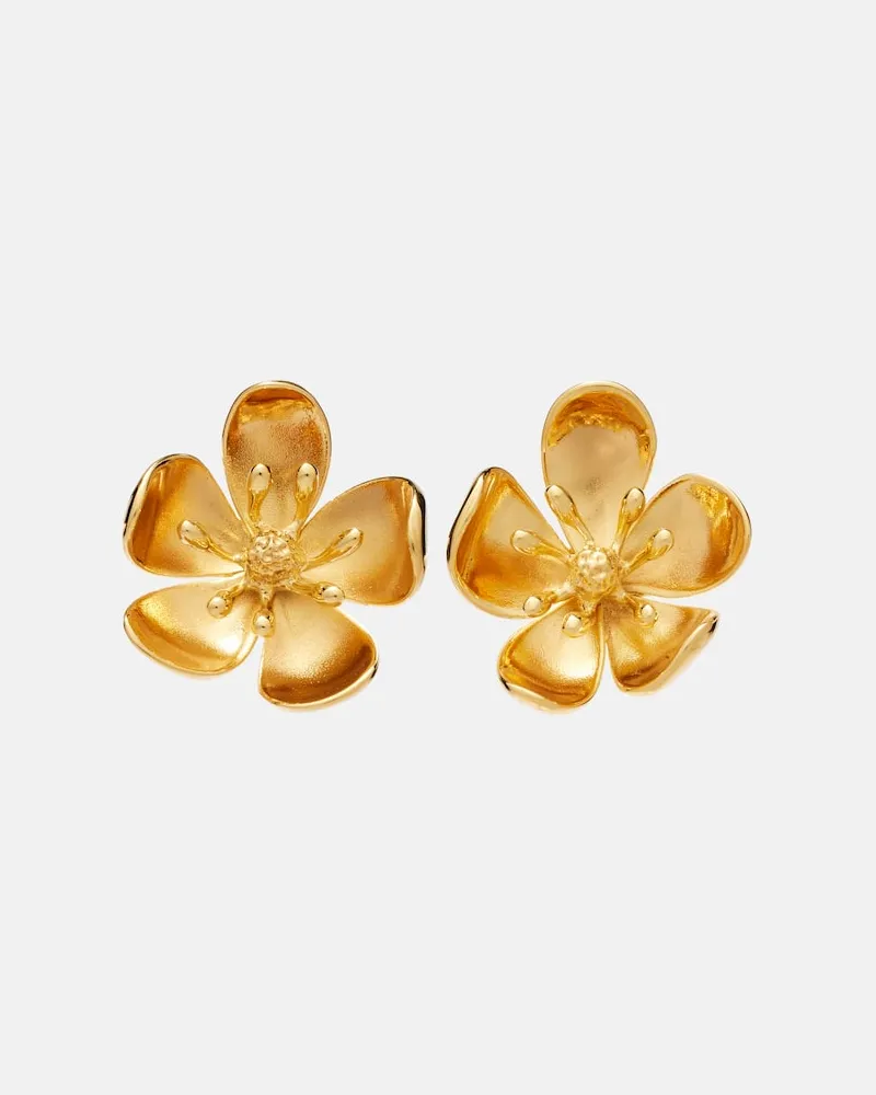 Oscar de la Renta Ohrringe Cherry Blossom Small Gold