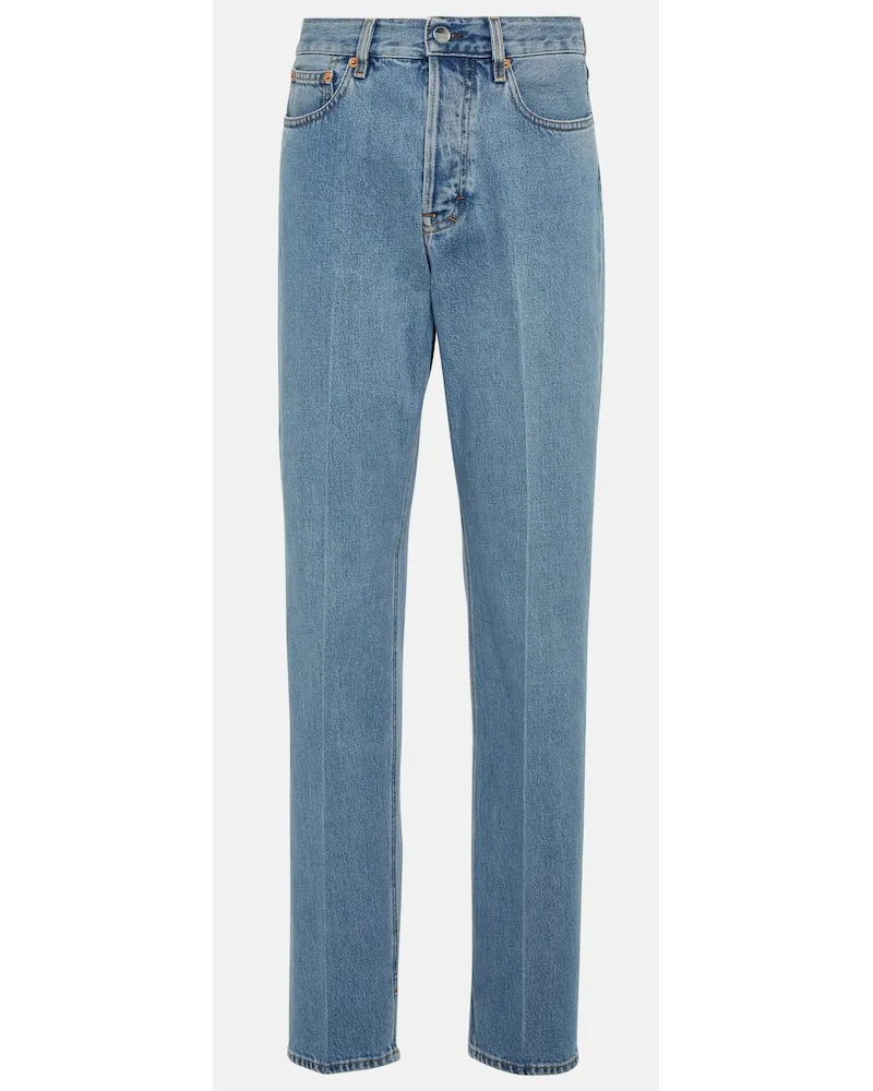 Gucci Mid-Rise Straight Jeans Blau