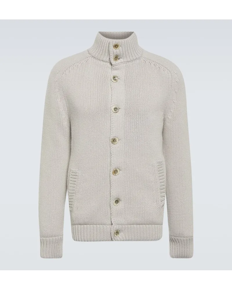Herno Cardigan aus Wolle Grau