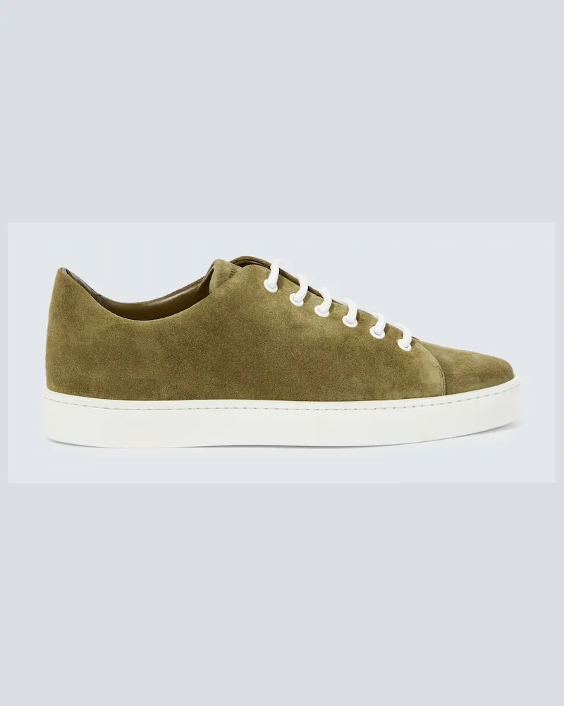 Manolo Blahnik Sneakers Semanado aus Veloursleder Grün