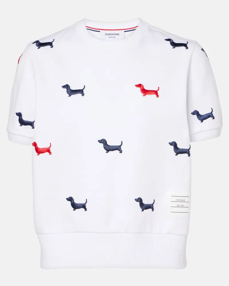Thom Browne T-Shirt aus Baumwolle Weiß