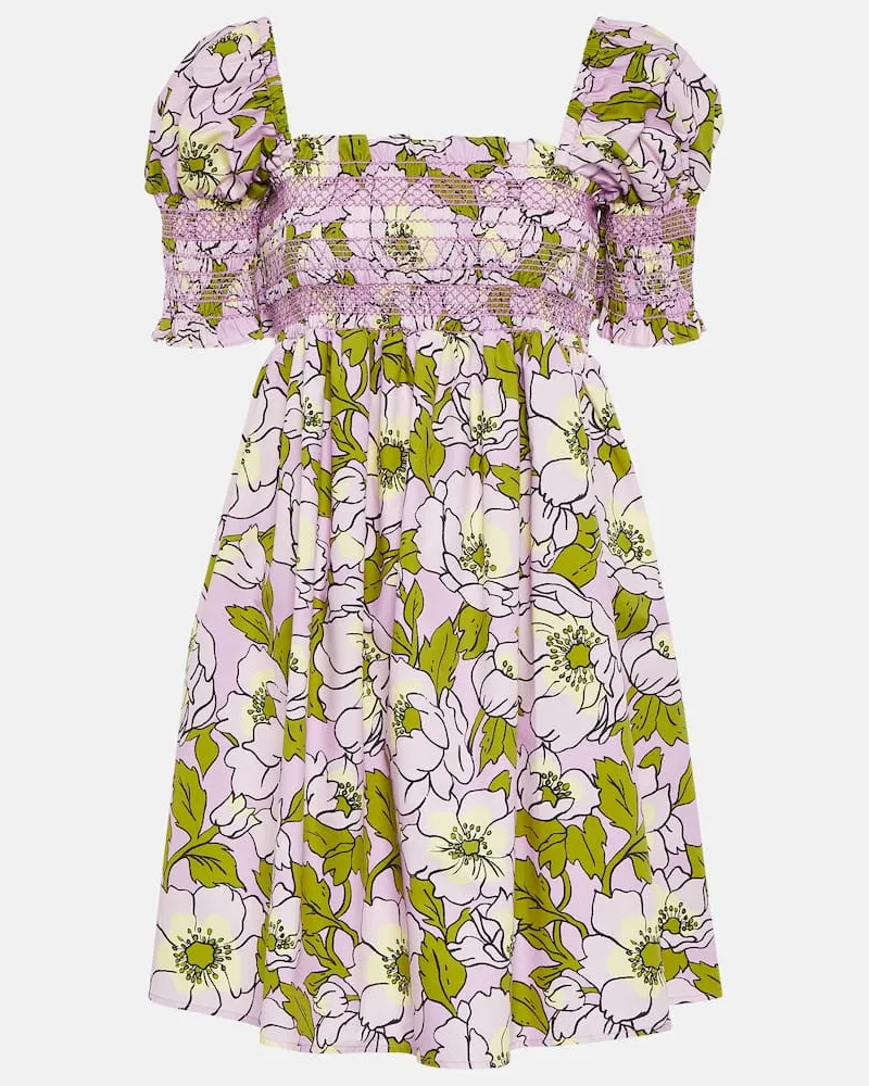 Tory Burch Bedrucktes Minikleid aus Baumwolle Multicolor