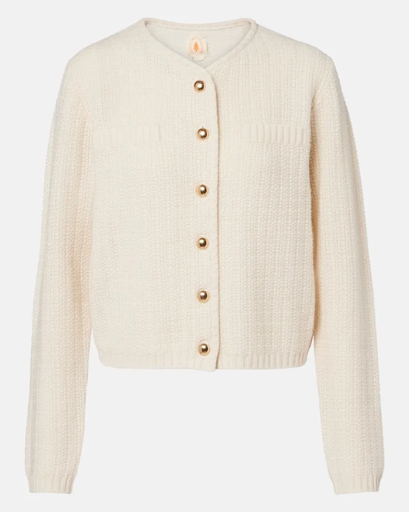 Jardin des Orangers Cardigan aus Wolle und Kaschmir Weiß