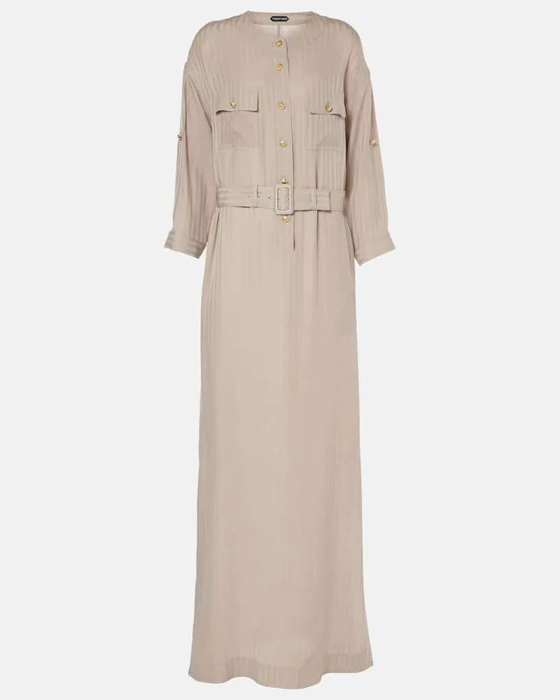 Tom Ford Hemdblusenkleid Beige