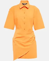 Jacquemus Minikleid La Robe Camisa aus einem Baumwollgemisch Orange