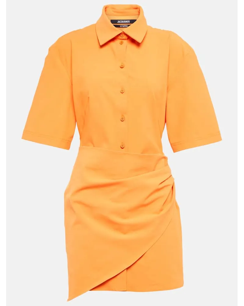 Jacquemus Minikleid La Robe Camisa aus einem Baumwollgemisch Orange