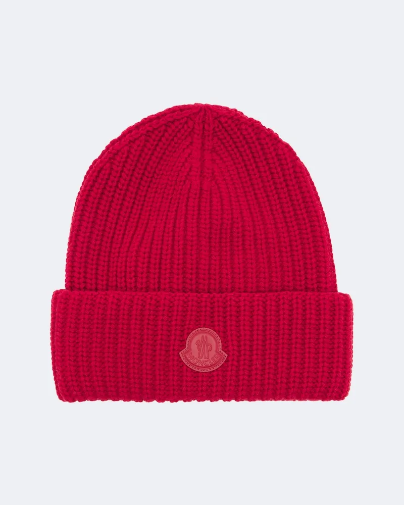 Moncler Mütze aus Kaschmir Rot
