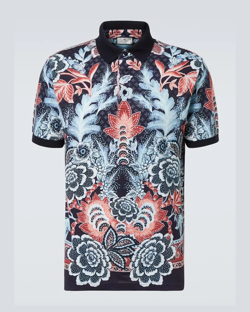 Etro Polohemd aus Baumwoll-Piqué Multicolor