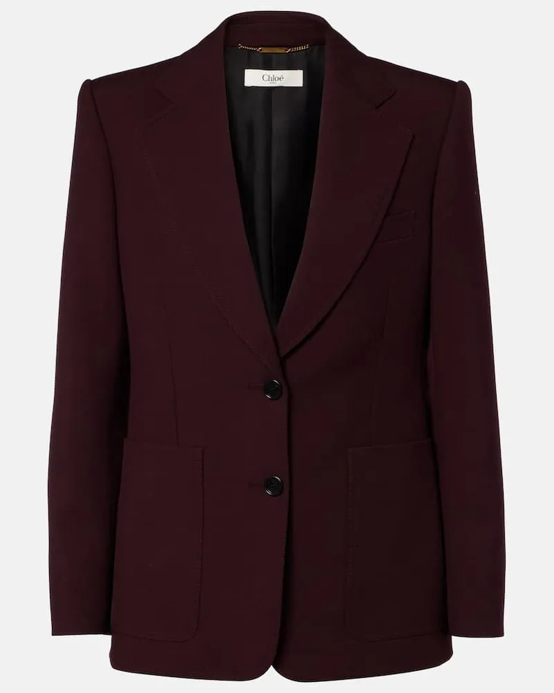 Chloé Chloé Blazer aus Wollgabardine Burgund