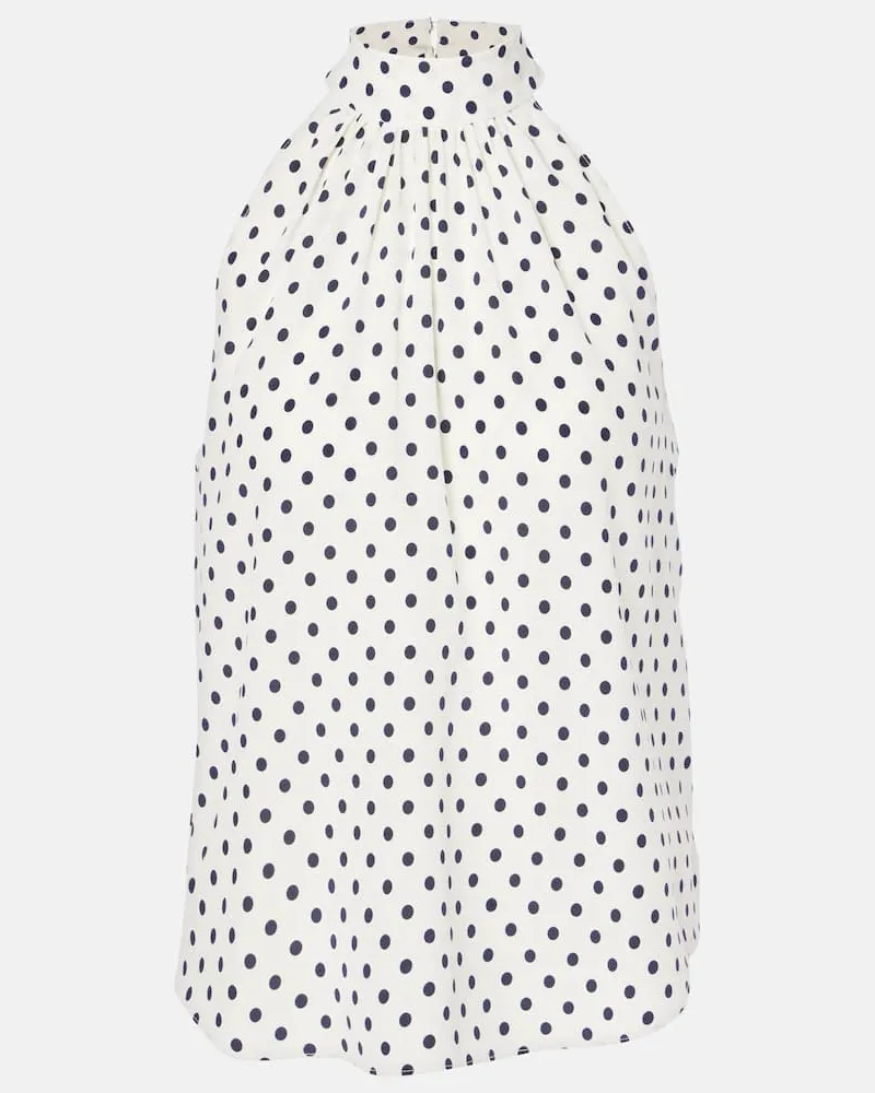 Veronica Beard Top Kovi aus einem Seidengemisch Blau
