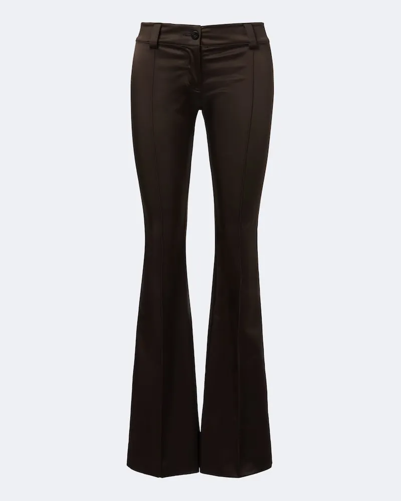 Gucci Hose aus Satin Braun