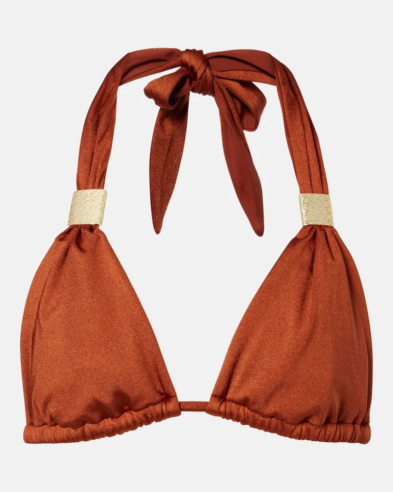 Heidi Klein Verziertes Bikini-Oberteil Uze Braun